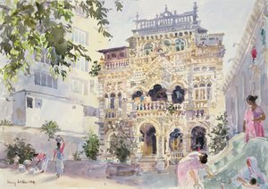 House on the Hill, Bombay, 1991 (wc na papíře)